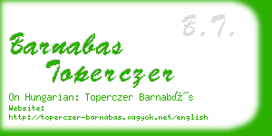 barnabas toperczer business card